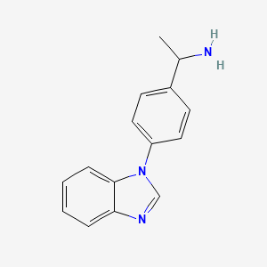 molecular formula C15H15N3 B13643071 (R)-1-(4-(1h-Benzo[d]imidazol-1-yl)phenyl)ethan-1-amine 