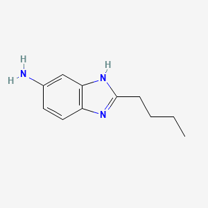 molecular formula C11H15N3 B13643111 2-butyl-1H-1,3-benzodiazol-5-amine 