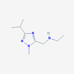 molecular formula C9H18N4 B13643121 n-((3-Isopropyl-1-methyl-1h-1,2,4-triazol-5-yl)methyl)ethanamine 