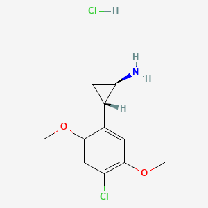 molecular formula C11H15Cl2NO2 B13643161 rac-(1R,2S)-2-(4-chloro-2,5-dimethoxyphenyl)cyclopropan-1-amine hydrochloride 