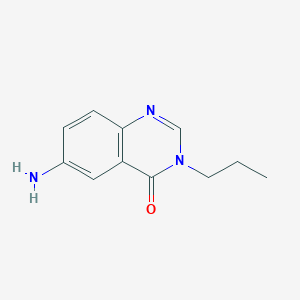 molecular formula C11H13N3O B13643165 6-Amino-3-propylquinazolin-4(3h)-one CAS No. 900513-15-7