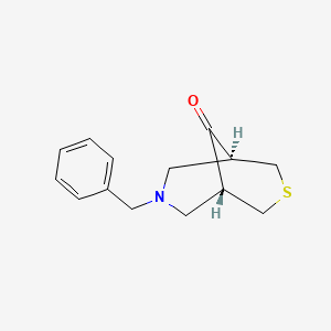 molecular formula C14H17NOS B13643189 (1R,5S)-7-benzyl-3-thia-7-azabicyclo[3.3.1]nonan-9-one 