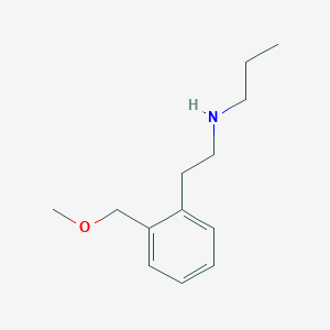 molecular formula C13H21NO B13643193 n-(2-(Methoxymethyl)phenethyl)propan-1-amine 