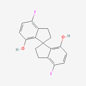 molecular formula C17H14I2O2 B13643202 (R)-4,4'-Diiodo-2,2',3,3'-tetrahydro-1,1'-spirobi[indene]-7,7'-diol 