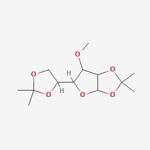 molecular formula C13H22O6 B13643214 (3aR,5R,6S,6aR)-5-[(4R)-2,2-dimethyl-1,3-dioxolan-4-yl]-6-methoxy-2,2-dimethyl-3a,5,6,6a-tetrahydrofuro[2,3-d][1,3]dioxole 