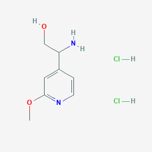 molecular formula C8H14Cl2N2O2 B13643244 (2R)-2-amino-2-(2-methoxypyridin-4-yl)ethan-1-ol dihydrochloride 