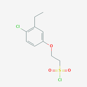 molecular formula C10H12Cl2O3S B13643253 2-(4-Chloro-3-ethylphenoxy)ethane-1-sulfonyl chloride 