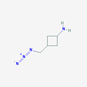 molecular formula C5H10N4 B13643263 (1r,3r)-3-(Azidomethyl)cyclobutan-1-amine 