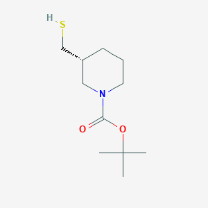 molecular formula C11H21NO2S B13643284 tert-butyl(3R)-3-(sulfanylmethyl)piperidine-1-carboxylate 