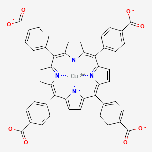 molecular formula C48H24CuN4O8-4 B13643286 (SP-4-1)-[[4,4',4'',4'''-(21H,23H-Porphine-5,10,15,20-tetrayl-|EN21,|EN22,|EN23,|EN24)tetrakis[benzoato]](6-)]cuprate(4-) 