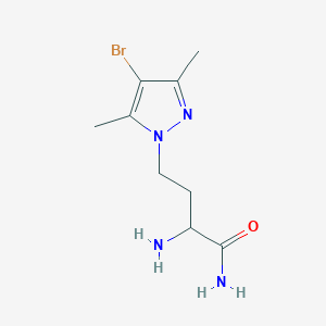 2-Amino-4-(4-bromo-3,5-dimethyl-1h-pyrazol-1-yl)butanamide