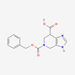 molecular formula C15H15N3O4 B13643334 5-[(benzyloxy)carbonyl]-1H,4H,5H,6H,7H-imidazo[4,5-c]pyridine-7-carboxylic acid 