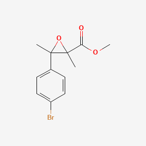 molecular formula C12H13BrO3 B13643344 Methyl 3-(4-bromophenyl)-2,3-dimethyloxirane-2-carboxylate 