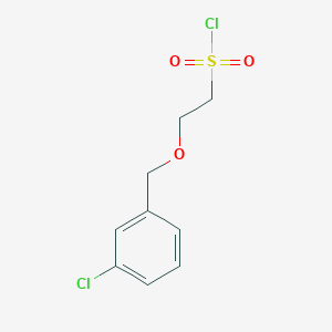 molecular formula C9H10Cl2O3S B13643345 2-((3-Chlorobenzyl)oxy)ethane-1-sulfonyl chloride 