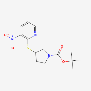 3-(3-Nitro-pyridin-2-ylsulfanyl)-pyrrolidine-1-carboxylic acid tert-butyl ester