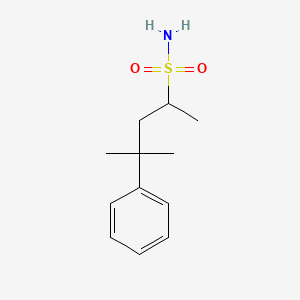 4-Methyl-4-phenylpentane-2-sulfonamide