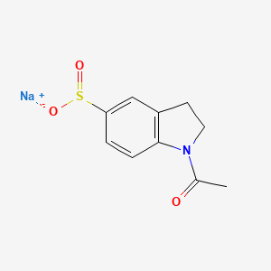 molecular formula C10H10NNaO3S B13643448 sodium 1-acetyl-2,3-dihydro-1H-indole-5-sulfinate 