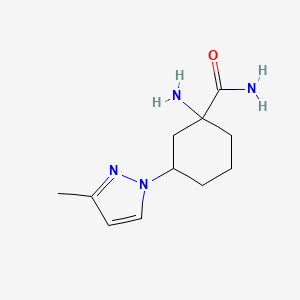 1-Amino-3-(3-methyl-1h-pyrazol-1-yl)cyclohexane-1-carboxamide