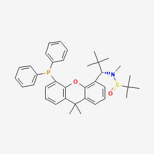 (R)-N-((S)-1-(5-(Diphenylphosphanyl)-9,9-dimethyl-9H-xanthen-4-yl)-2,2-dimethylpropyl)-N,2-dimethylpropane-2-sulfinamide