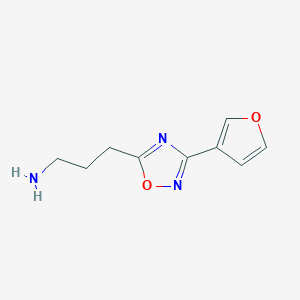 3-(3-(Furan-3-yl)-1,2,4-oxadiazol-5-yl)propan-1-amine