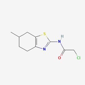 molecular formula C10H13ClN2OS B1364349 2-氯-N-(6-甲基-4,5,6,7-四氢苯并噻唑-2-基)-乙酰胺 CAS No. 650592-73-7
