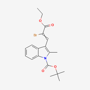 Tert-butyl 3-(2-bromo-3-ethoxy-3-oxoprop-1-enyl)-2-methylindole-1-carboxylate