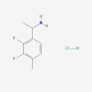 molecular formula C9H12ClF2N B13643523 (1R)-1-(2,3-difluoro-4-methylphenyl)ethanamine;hydrochloride 