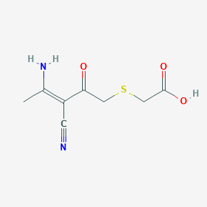 2-((4-Amino-3-cyano-2-oxopent-3-en-1-yl)thio)acetic acid