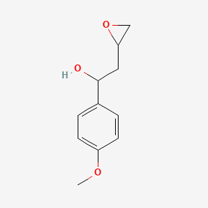 molecular formula C11H14O3 B13643560 1-(4-Methoxyphenyl)-2-(oxiran-2-yl)ethanol CAS No. 849357-64-8