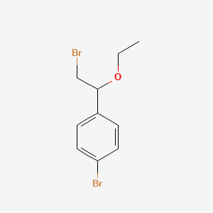 molecular formula C10H12Br2O B13643567 1-Bromo-4-(2-bromo-1-ethoxyethyl)benzene 