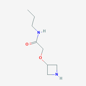 molecular formula C8H16N2O2 B13643570 2-(azetidin-3-yloxy)-N-propylacetamide 