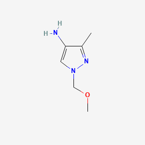 molecular formula C6H11N3O B13643579 1-(methoxymethyl)-3-methyl-1H-pyrazol-4-amine 