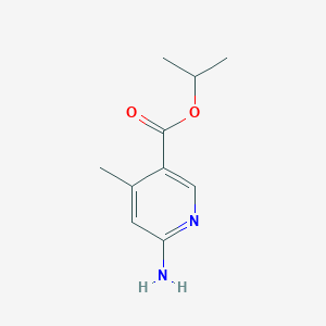 molecular formula C10H14N2O2 B13643594 Isopropyl 6-amino-4-methylnicotinate 