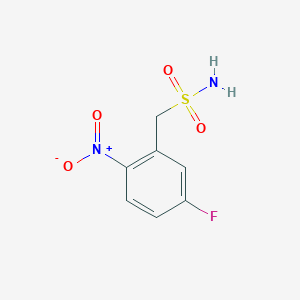 molecular formula C7H7FN2O4S B13643643 5-Fluoro-2-nitrophenylmethanesulfonamide 