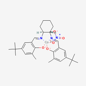 [[2,2'-[(1S,2S)-1,2-Cyclohexanediylbis[(nitrilo-|EN)methylidyne]]bis[4-(1,1-dimethylethyl)-6-methyl-phenolato-|EO]](2-)](nitrato-|EO)cobalt