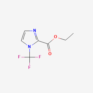 molecular formula C7H7F3N2O2 B13643653 ethyl1-(trifluoromethyl)-1H-imidazole-2-carboxylate 