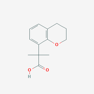 molecular formula C13H16O3 B13643703 2-(Chroman-8-yl)-2-methylpropanoic acid 