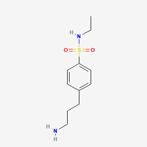 molecular formula C11H18N2O2S B13643716 4-(3-aminopropyl)-N-ethylbenzenesulfonamide 