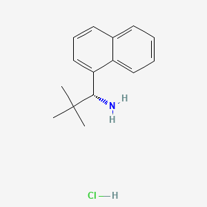 molecular formula C15H20ClN B13643723 (R)-2,2-Dimethyl-1-(naphthalen-1-yl)propan-1-amine hydrochloride 