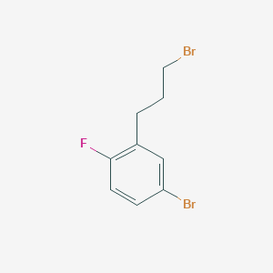 molecular formula C9H9Br2F B13643744 4-Bromo-2-(3-bromopropyl)-1-fluorobenzene 