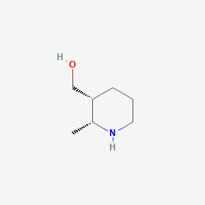 molecular formula C7H15NO B13643804 rel-((2R,3R)-2-Methylpiperidin-3-yl)methanol 