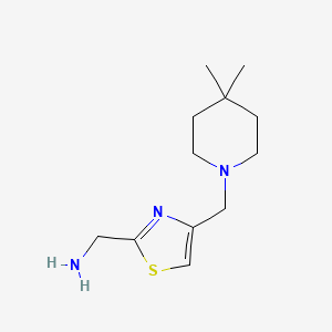 (4-((4,4-Dimethylpiperidin-1-yl)methyl)thiazol-2-yl)methanamine