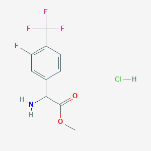 methyl (2S)-2-amino-2-[3-fluoro-4-(trifluoromethyl)phenyl]acetate;hydrochloride