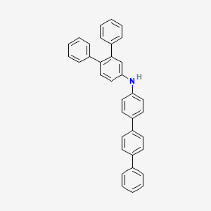 molecular formula C36H27N B13643820 3,4-diphenyl-N-[4-(4-phenylphenyl)phenyl]aniline 