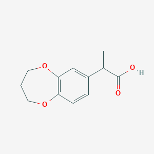 2-(3,4-Dihydro-2h-benzo[b][1,4]dioxepin-7-yl)propanoic acid