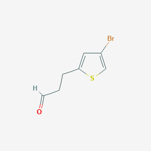 molecular formula C7H7BrOS B13643846 3-(4-Bromothiophen-2-yl)propanal 