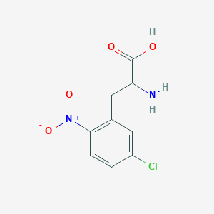 molecular formula C9H9ClN2O4 B13643854 2-Amino-3-(5-chloro-2-nitrophenyl)propanoic acid CAS No. 35287-46-8