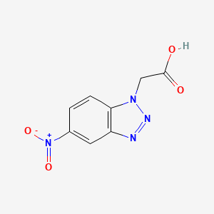 molecular formula C8H6N4O4 B13643899 2-(5-nitro-1H-1,2,3-benzotriazol-1-yl)acetic acid 