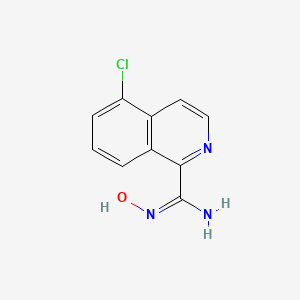 molecular formula C10H8ClN3O B13643905 (E)-5-Chloro-N'-hydroxyisoquinoline-1-carboximidamide 