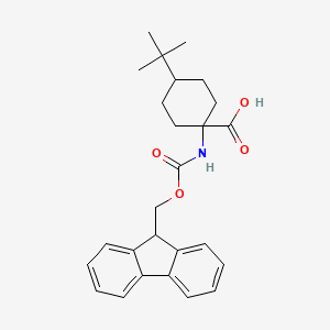 4-tert-butyl-1-({[(9H-fluoren-9-yl)methoxy]carbonyl}amino)cyclohexane-1-carboxylic acid